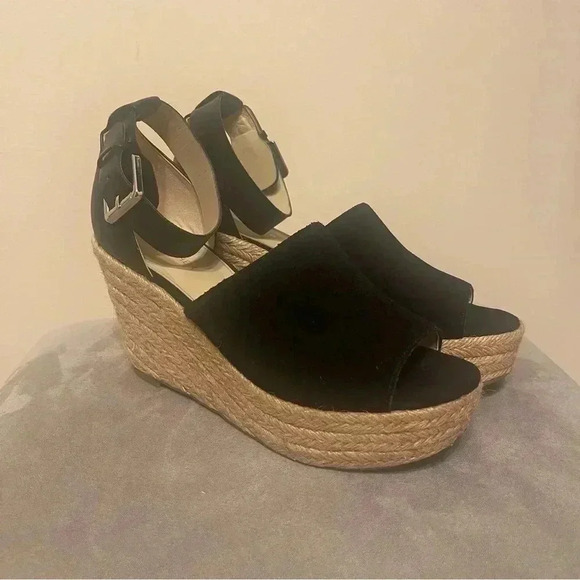 Marc Fisher black suede and leather espadrilles Size 8.5 Excellent condition - Picture 3 of 13